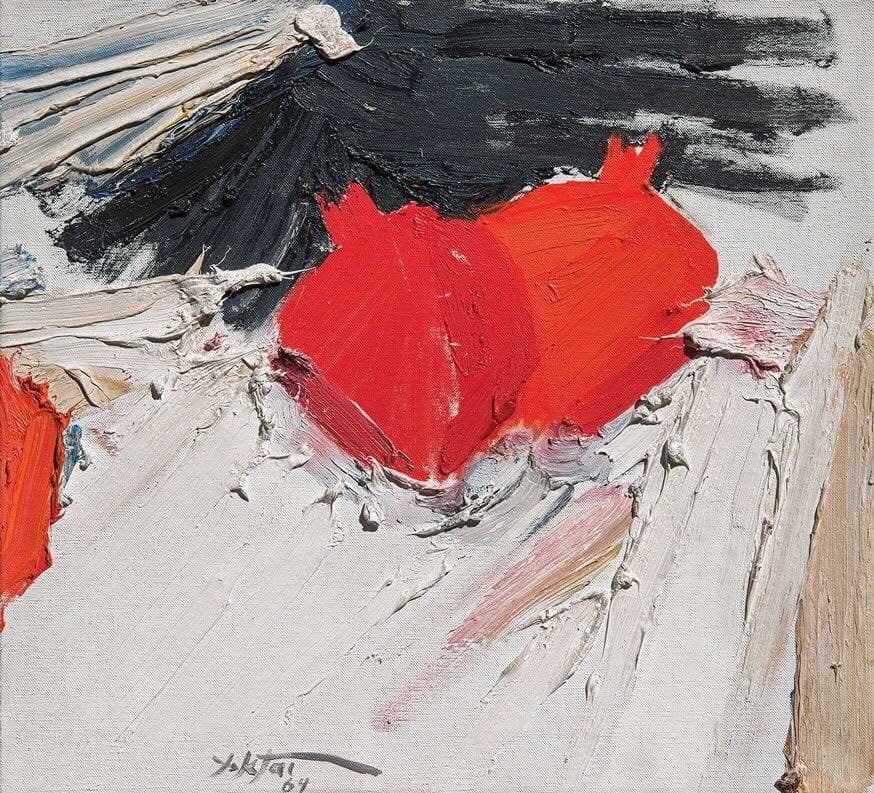 من چاهی را تعلیم کردهام
که به آبی نمیرسد،
ولی چه تاریکی زیبایی.
بیژن الهی
*نقاشی از منوچهر یکتایی، بینام، ۱۳۴۳.