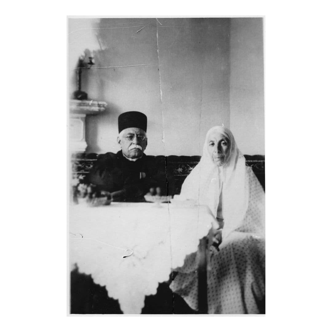 ستاره فرمانفرماییان در توصیف نجمالسلطنه عمه خود در سن ۸۰سالگی؛ او را زنی مقتدر و سختکوش معرفی میکند: «زن مسن و کوچکاندامی بود. چادر سیاه بر سر داشت و از در بیرونی وارد اتاق پدرم میشد و با حرکت سر جواب تعظیم ما را میداد و به سرعت به طرف برادر روانه میشد. چهرهای سفید داشت با چشمانی درشت و برآمده به رنگ میشی روشن.. با وجود کهولت سن، اما جلد و چابک بود. فکری روشن و گفتاری تند و تا حدی خشن داشت، ولی اغلب شاهزادگان مسن آن دوره آهنگی با تحکم و گفتاری نسبتاً درشت داشتند. در آن سن شخصاً مشغول نظارت بر ساخت ساختمان بیمارستانی بود که به نام بیمارستان نجمیه پای برجاست. زندگانی او ساده و بیآلایش بود و ثروتش را با انرژی بسیار و ایمان راسخ صرف ساختن اولین بیمارستان خصوصی و مدرن تهران کرد».
*توضیح عکس:
عبدالحسین میرزا فرمانفرما به همراه خواهرش ملک تاج نجمالسلطنه (مادر محمد مصدق).